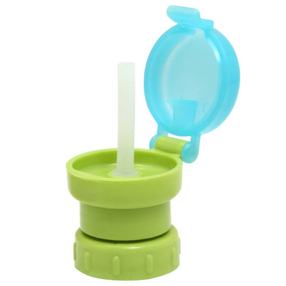 Children Portable Bottled Drinks Anti-overflow Anti-squash Replacement Straw Cap, Blue, Green, Red
