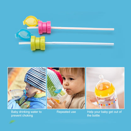 Children Portable Bottled Drinks Anti-overflow Anti-squash Replacement Straw Cap, Blue, Green, Red