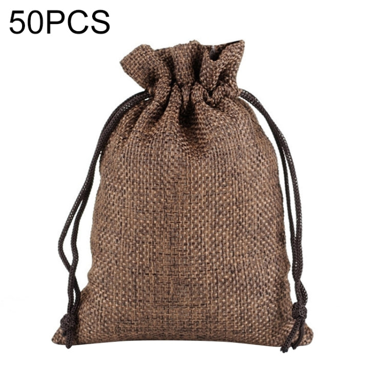 50 PCS Multi size Linen Jute Drawstring Gift Bags Sacks Wedding Birthday Party Favors Drawstring Gift Bags