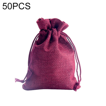 50 PCS Multi size Linen Jute Drawstring Gift Bags Sacks Wedding Birthday Party Favors Drawstring Gift Bags