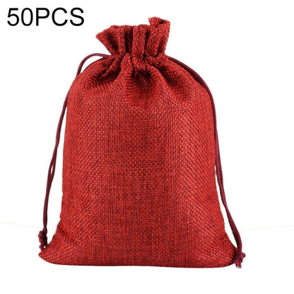 50 PCS Multi size Linen Jute Drawstring Gift Bags Sacks Wedding Birthday Party Favors Drawstring Gift Bags