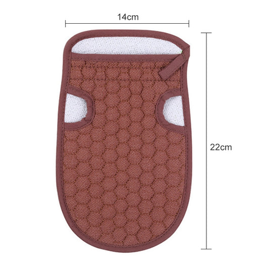 Bath Body Shower Gloves Skin Exfoliating SPA Massage Mitt Lattice Particles Washcloth