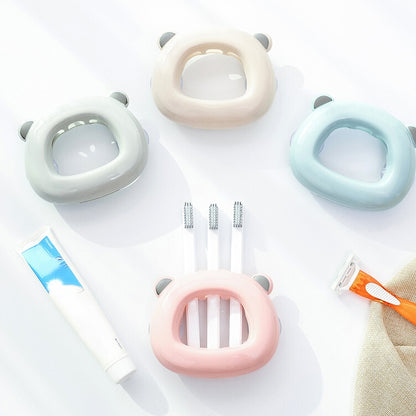 Wall-mounted Bathroom Wall Hanging Rack Creative Couple Suction Cup Toothbrush Shelf Holder