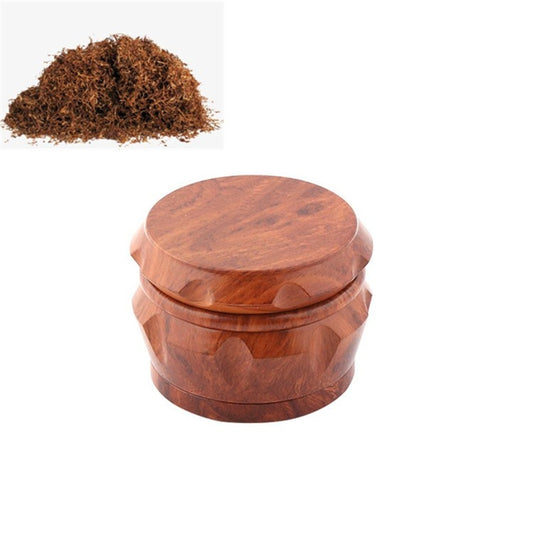 Wood Drum Type Smoke Grinder Tobacco Spice Crusher, S, M, L