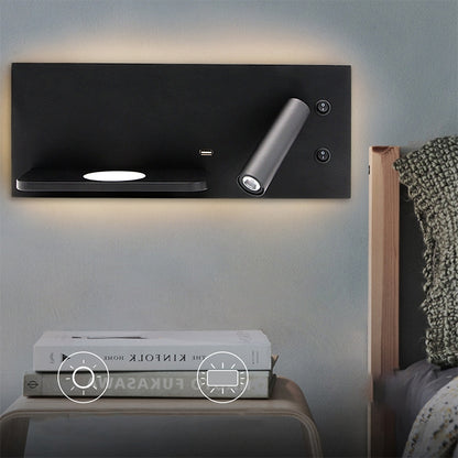Wireless Wall Lamp USB 5V Charger Wall Lights Hotel Headboard Reading Lighting Spot Luminaire Lamp