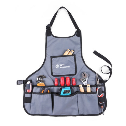 PENGGONG Waterproof Canvas Gardening Apron Tools Bag Electrician Tool Organizer For Toolkit, Blue, Black, Grey, ArmyGreen