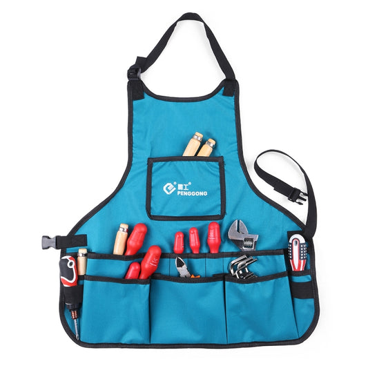 PENGGONG Waterproof Canvas Gardening Apron Tools Bag Electrician Tool Organizer For Toolkit, Blue, Black, Grey, ArmyGreen