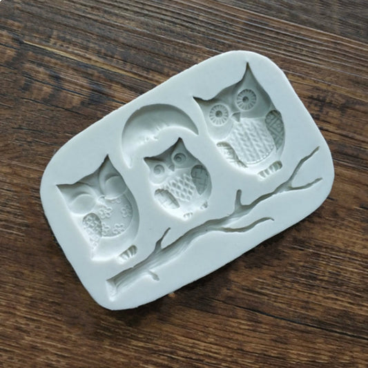 Owl Fondant Mold Cake Decoration Diy Dry Pais Chocolate Silicone Mold, Owl  Shape