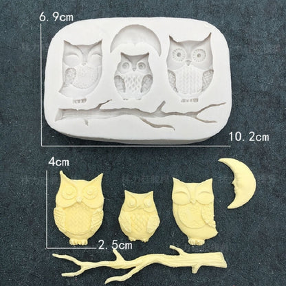 Owl Fondant Mold Cake Decoration Diy Dry Pais Chocolate Silicone Mold, Owl  Shape