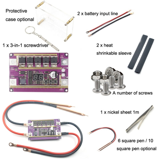 Lead-Acid Battery Version 12V Digital Display DIY Battery Spot Welding Machine Pen Control, Main Board, Lead-Acid Battery Version 6 Square Pen, Lead-Acid Battery Version 6 Square Pen With Case, Lead-Acid Battery Version 10 Square Pen�������������������...