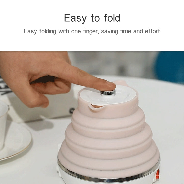 Portable Folding Silicone Intelligent Constant Temperature Travel Camping Electric Kettle, US Plug, EU Plug