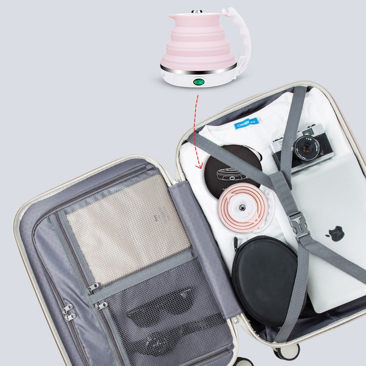 Portable Folding Silicone Intelligent Constant Temperature Travel Camping Electric Kettle, US Plug, EU Plug