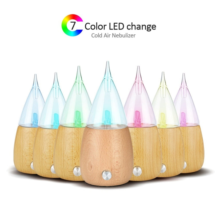 Waterless Diffuser Essential Oil Spray Wood Glass Aromatherapy Air Humidifier, AU Plug, UK Plug, EU Plug