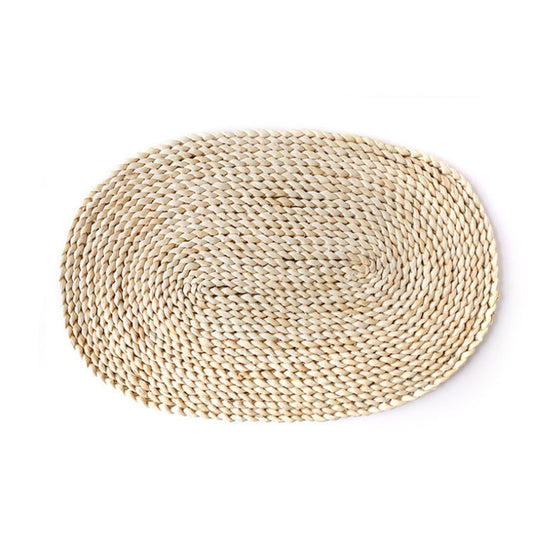 2 PCS Non-slip Natural Corn Woven Thickening Insulated Tea Mat Table Heat-resistant Casserole Mat
