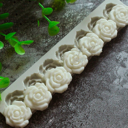Rose Flower Silicone Mold Fondant Cake Decorating Tools Baking Tools, Rose Flower Shape