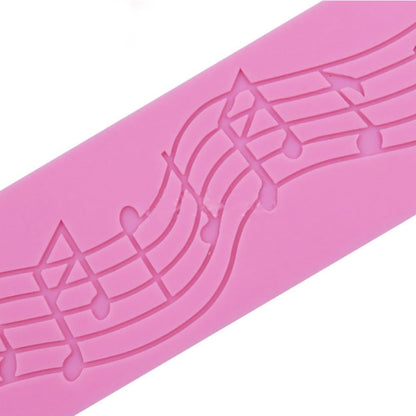 2 PCS Note Cake Decoration Silicone Mould Fondant Cake Tool Baking DIY Mould, Note Shape
