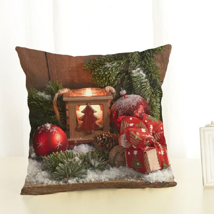 Christmas Decoration Cotton and Linen Pillow Office Home Cushion Without Pillow, 45x45cm