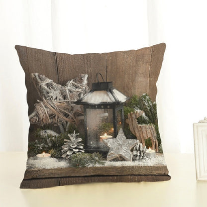 Christmas Decoration Cotton and Linen Pillow Office Home Cushion Without Pillow, 45x45cm