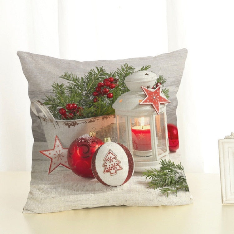 Christmas Decoration Cotton and Linen Pillow Office Home Cushion Without Pillow, 45x45cm