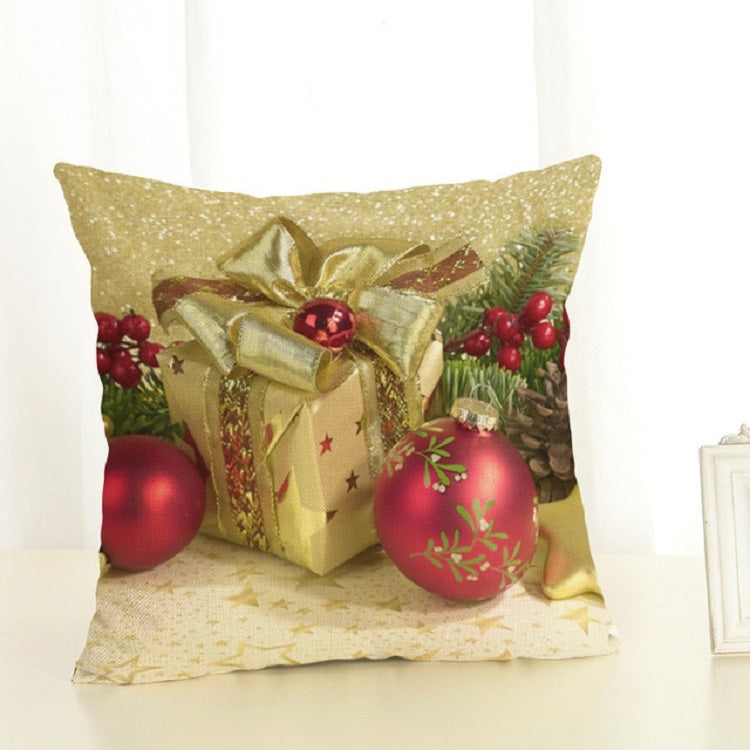 Christmas Decoration Cotton and Linen Pillow Office Home Cushion Without Pillow, 45x45cm