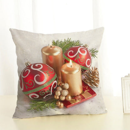 Christmas Decoration Cotton and Linen Pillow Office Home Cushion Without Pillow, 45x45cm