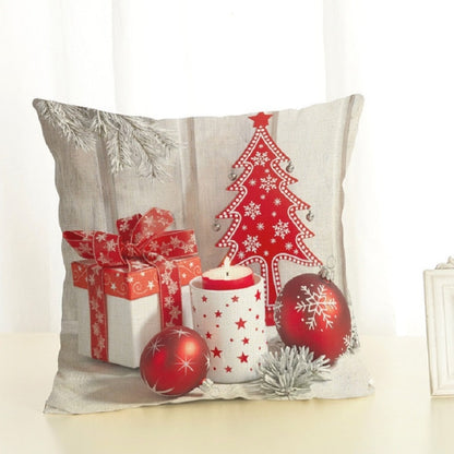 Christmas Decoration Cotton and Linen Pillow Office Home Cushion Without Pillow, 45x45cm