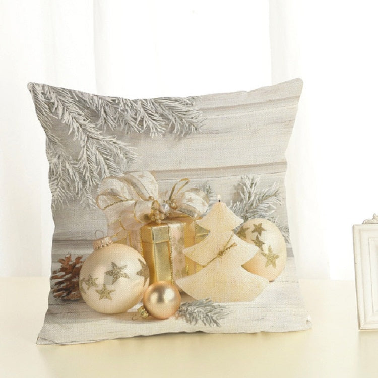 Christmas Decoration Cotton and Linen Pillow Office Home Cushion Without Pillow, 45x45cm