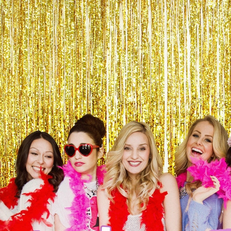 ستارة من رقائق معدنية لامعة من ليزر رين لتزيين حفلات أعياد الميلاد، جدار مزين بالشرابات، 1×1 متر، 1×2.5 متر، 1×2 متر، 1×3 متر