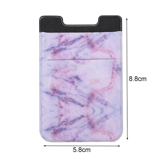 Marble Pattern Road Stretch Phone Back Plastic Card Holder Sticky Phone Clip