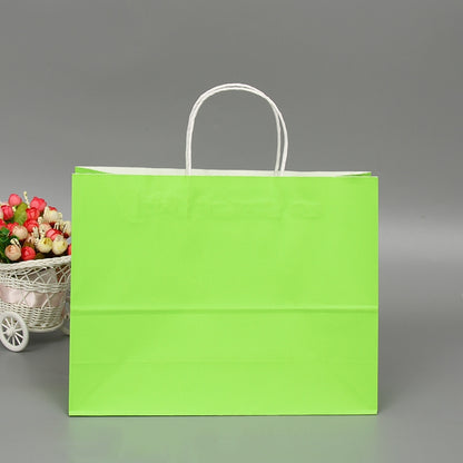 10 PCS Elegant Kraft Paper Bag With Handles for Wedding/Birthday Party/Jewelry/Clothes