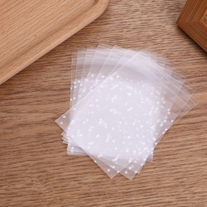 100pcs / Pack Plastic Transparent Cellophane Bags Polka Dot Candy Cookie Gift Bag with DIY Self Adhesive Pouch Celofan Bags for Party, 7x7cm, 8x10cm, 10x15cm