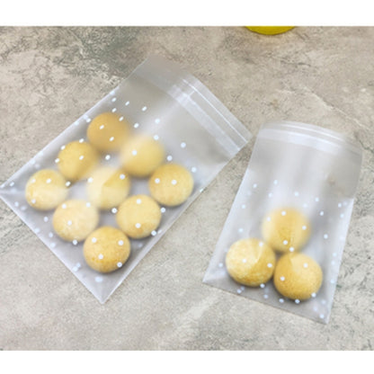 100pcs / Pack Plastic Transparent Cellophane Bags Polka Dot Candy Cookie Gift Bag with DIY Self Adhesive Pouch Celofan Bags for Party, 7x7cm, 8x10cm, 10x15cm