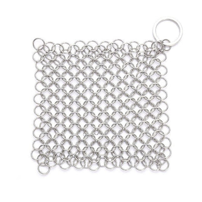 Stainless Steel Square Cast Iron Cleaner Pot Brush Scrubber Home Cookware Kitchen Cleaning Tool