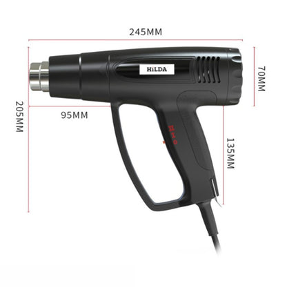 Hilda High Temperature Hot Air Industrial Hot Air Film Tool, 2000W, Three Wind Nozzles