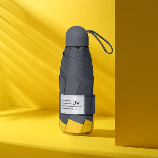 LY-0621 Five-Fold Eight-bone Umbrella Simple Black Glue Sunscreen Umbrella, Eight-bone Turmeric, Eight-bone Midsummer Pink, Eight-bone Haze Blue, Eight-bone Matcha Green, Eight-bone Navy, Eight-bone Ink Green
