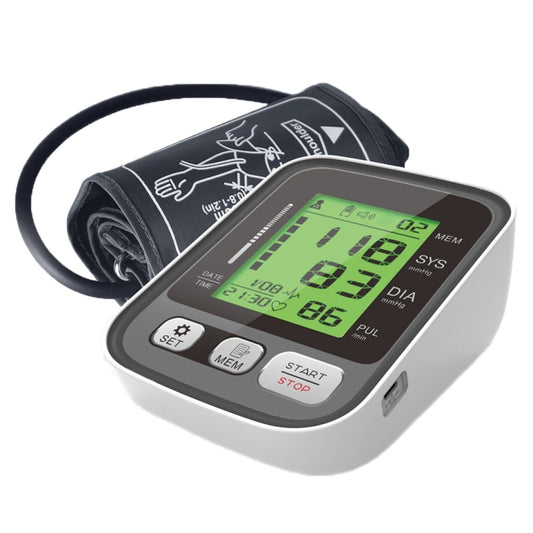 JZ-256A Tri-Color Backlight Automatic Upper Arm Sphygmomanometer Home Electronic Sphygmomanometer, 22-32cm, 22-42cm