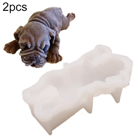 2 PCS 4 Inch Shapi Dog Mousse Cake Silicone Mold 3D Stereo Ice Cream Mold Dirty Dog Chocolate Mold, Shapi Dog Shape