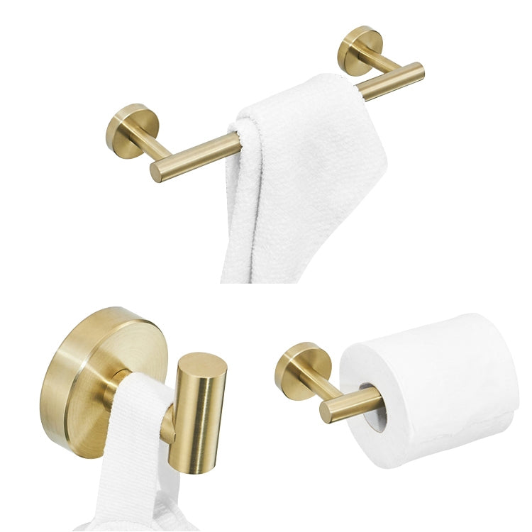 3 In 1 Matte 304 Stainless Steel Towel Bar Paper Towel Rack Hook Bathroom Accessories Bath Shower Set, Silver, Gold, Black