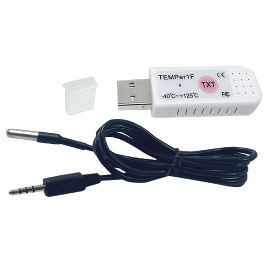 مستشعر درجة حرارة USB مقاوم للماء ومسبار درجة الحرارة ومقياس حرارة مراقبة حوض السمك، TEMPer1F، TEMPer2، TEMPerHUM