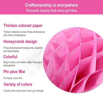 2 PCS Wedding Room Decoration Festive Mall Decoration Paper Honeycomb Ball Lantern, 6 inches 15 cm, 10 inches 25 cm, 12 inches 30 cm, 8 inches 20 cm