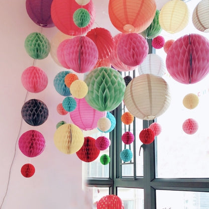 2 PCS Wedding Room Decoration Festive Mall Decoration Paper Honeycomb Ball Lantern, 6 inches 15 cm, 10 inches 25 cm, 12 inches 30 cm, 8 inches 20 cm