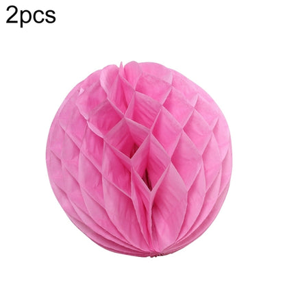 2 PCS Wedding Room Decoration Festive Mall Decoration Paper Honeycomb Ball Lantern, 6 inches 15 cm, 10 inches 25 cm, 12 inches 30 cm, 8 inches 20 cm