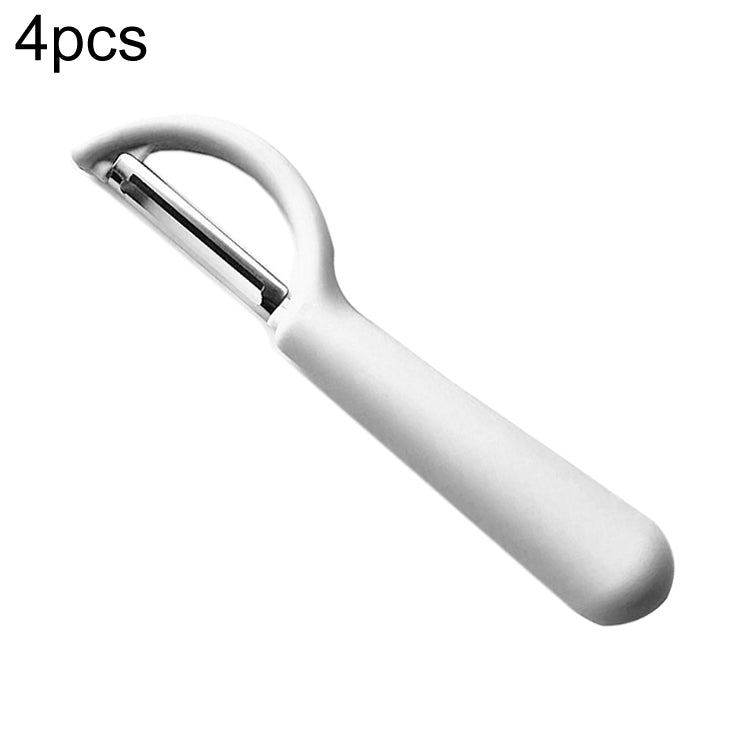 4个一卖 Stainless Steel Round Handle Peeler Sugar Cane Scraper  Fruit Plane, 4 PCS Apple Peeler Knife (Dark Gery), 4 PCS Apple Peeler Knife (Green), 4 PCS Apple Peeler Knife (White), 4 PCS Apple Peeler Knife (Light Gery), 4 PCS Apple Peeler Knife (Black)�...