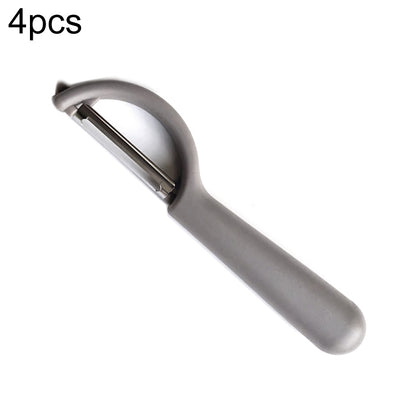 4个一卖 Stainless Steel Round Handle Peeler Sugar Cane Scraper  Fruit Plane, 4 PCS Apple Peeler Knife (Dark Gery), 4 PCS Apple Peeler Knife (Green), 4 PCS Apple Peeler Knife (White), 4 PCS Apple Peeler Knife (Light Gery), 4 PCS Apple Peeler Knife (Black)�...