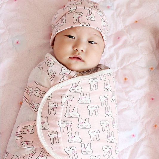 Spring  Summer Cotton Baby Infant Bags Towels Sleeping Bags Knitted Cloth Cap Set, S (50x70 CM), L (60x75 CM)