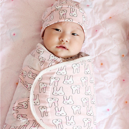 Spring  Summer Cotton Baby Infant Bags Towels Sleeping Bags Knitted Cloth Cap Set, S (50x70 CM), L (60x75 CM)