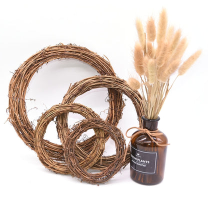 2 PCS Tree Vine Christmas Wreath DIY Rattan Garden Decoration Rattan Window Decoration