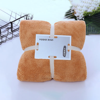 Cut Edge Towel Bath Towel Wavy Edge High Density Coral Fleece Super Absorbent Quick-drying, 70 ×140 cm, 35 × 75cm