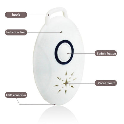 Mini Portable Outdoor Ultrasonic Repellent Anti-insect Anti-mouse for Camping Outdoor Activities, Mini Insect Repellent White