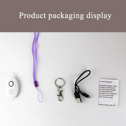 Mini Portable Outdoor Ultrasonic Repellent Anti-insect Anti-mouse for Camping Outdoor Activities, Mini Insect Repellent White